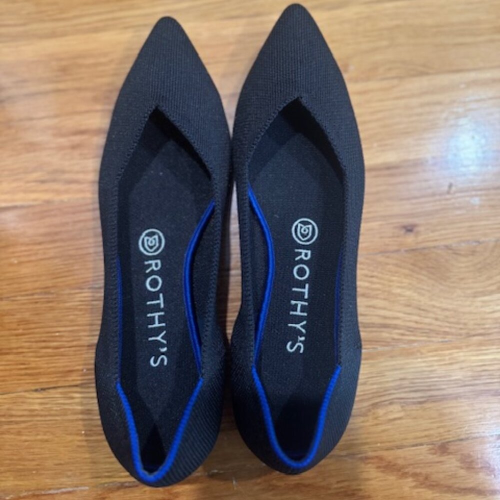 Rothy’s The Point Black Solid Flat Size 8